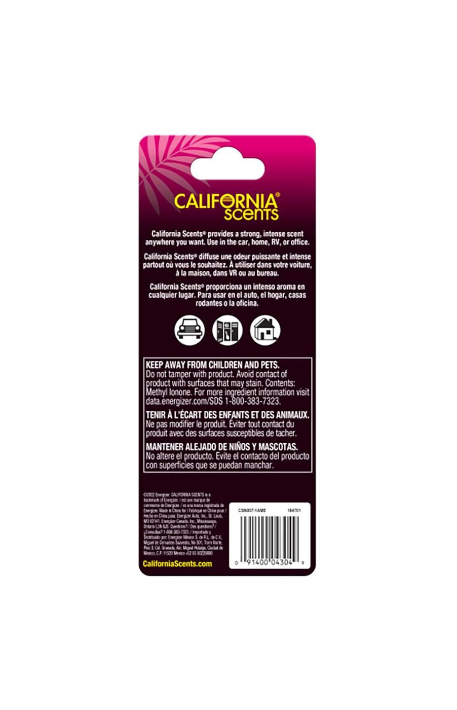 California Scents Hanging Paper Sandal Shape Auto Air Freshener - Coronado Cherry; image 2 of 2