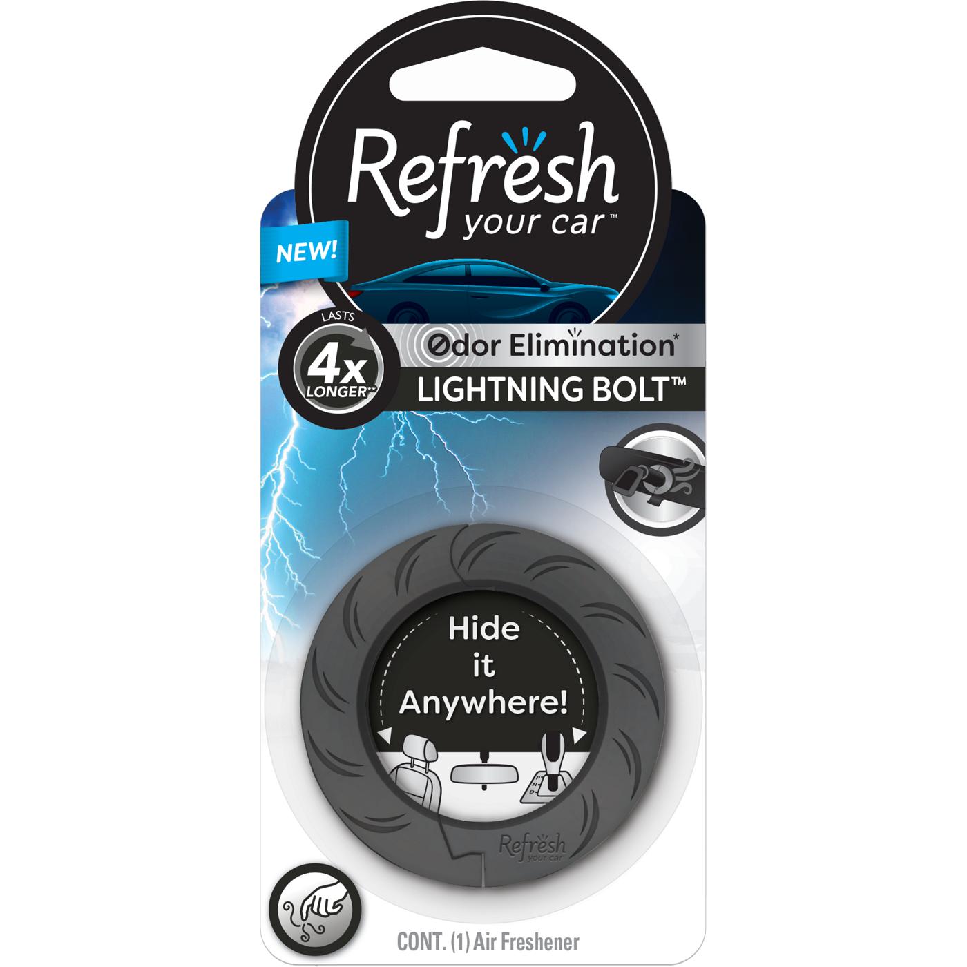 Refresh Your Car Discreet Ring Air Freshener - Lightning Bolt; image 1 of 3