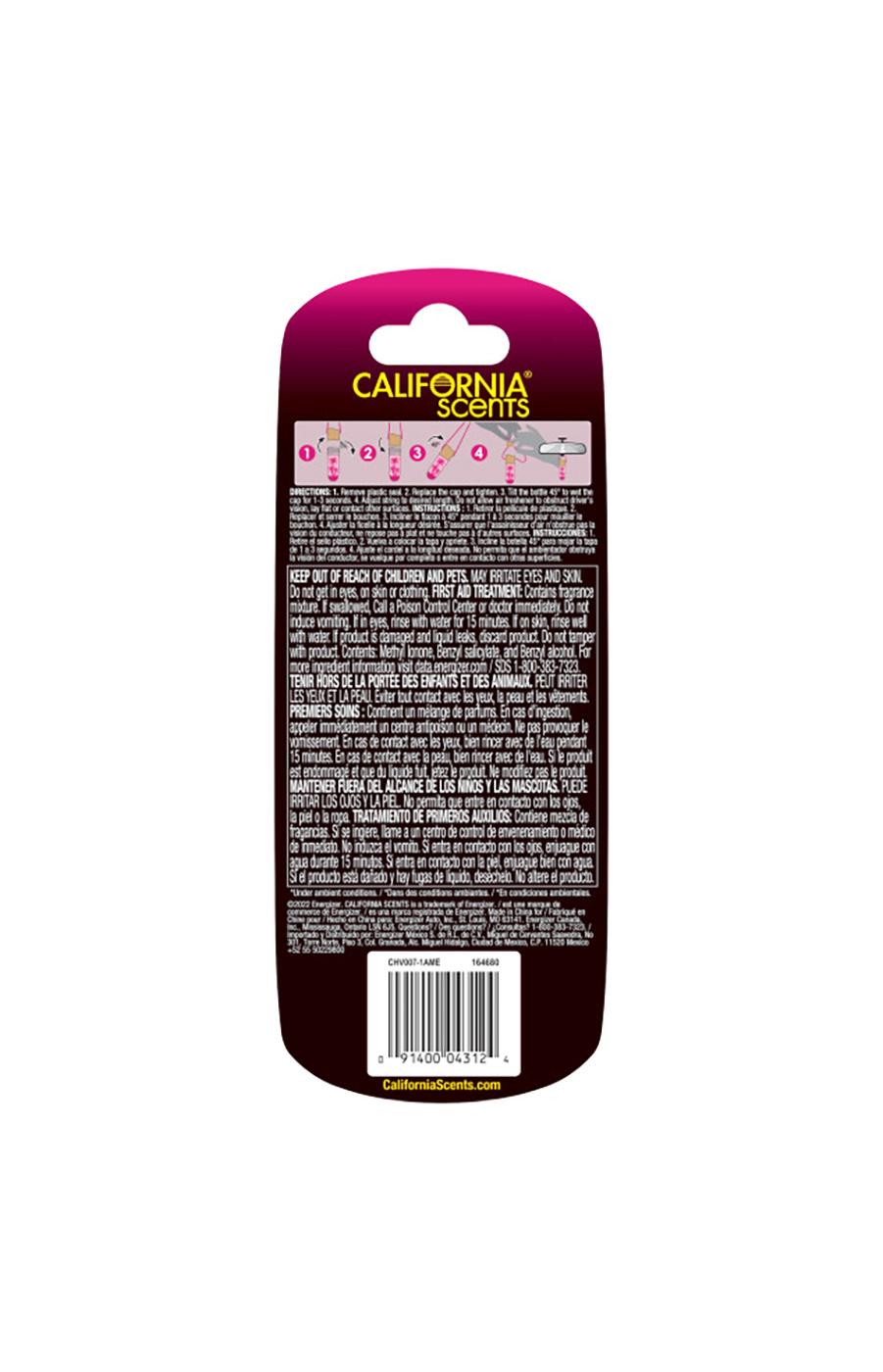 California Scents Hanging Vial Auto Air Freshener Coronado Cherry