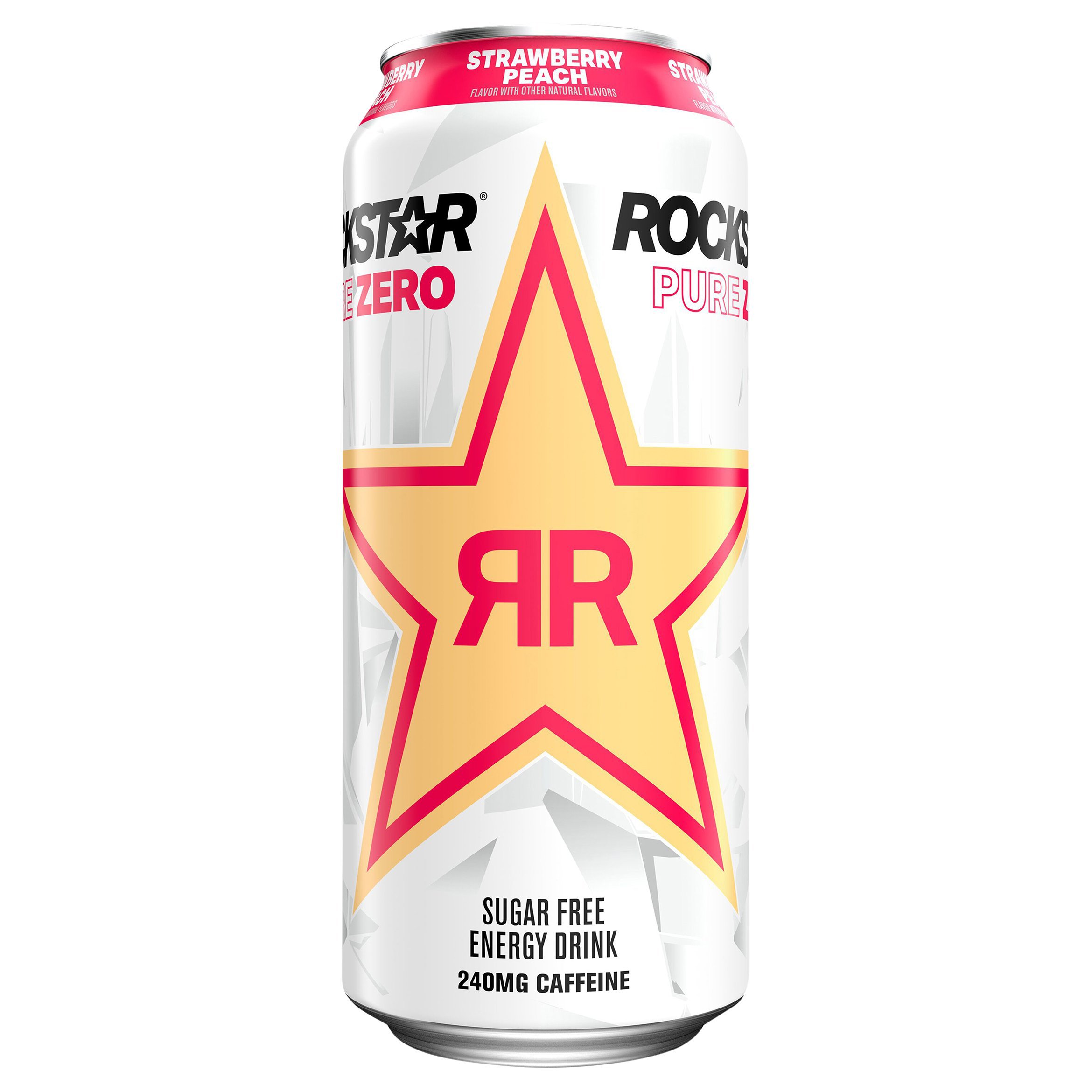 Rockstar Pure Zero Strawberry Peach Energy Drink - Shop Sports & energy ...