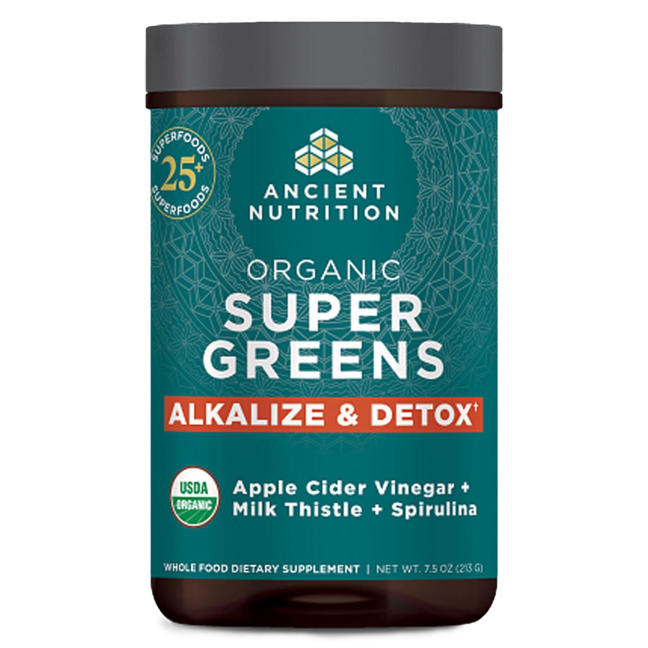 Ancient Nutrition Organic Super Greens Alkalize & Detox, 7.5 oz
