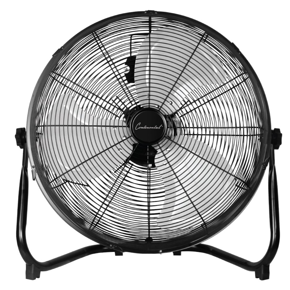 Continental 3Speed HighVelocity Tilting Floor Fan Black Shop Fans