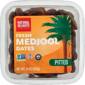 Natural Delights Fresh Pitted Medjool Dates, 24 oz