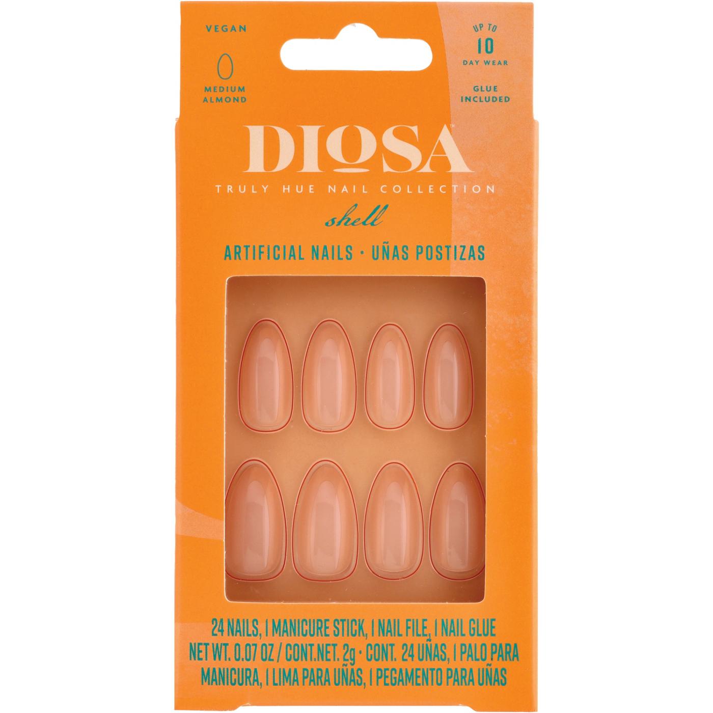 Diosa Medium Almond Artificial Nails – Truly Hue Shell; image 1 of 7