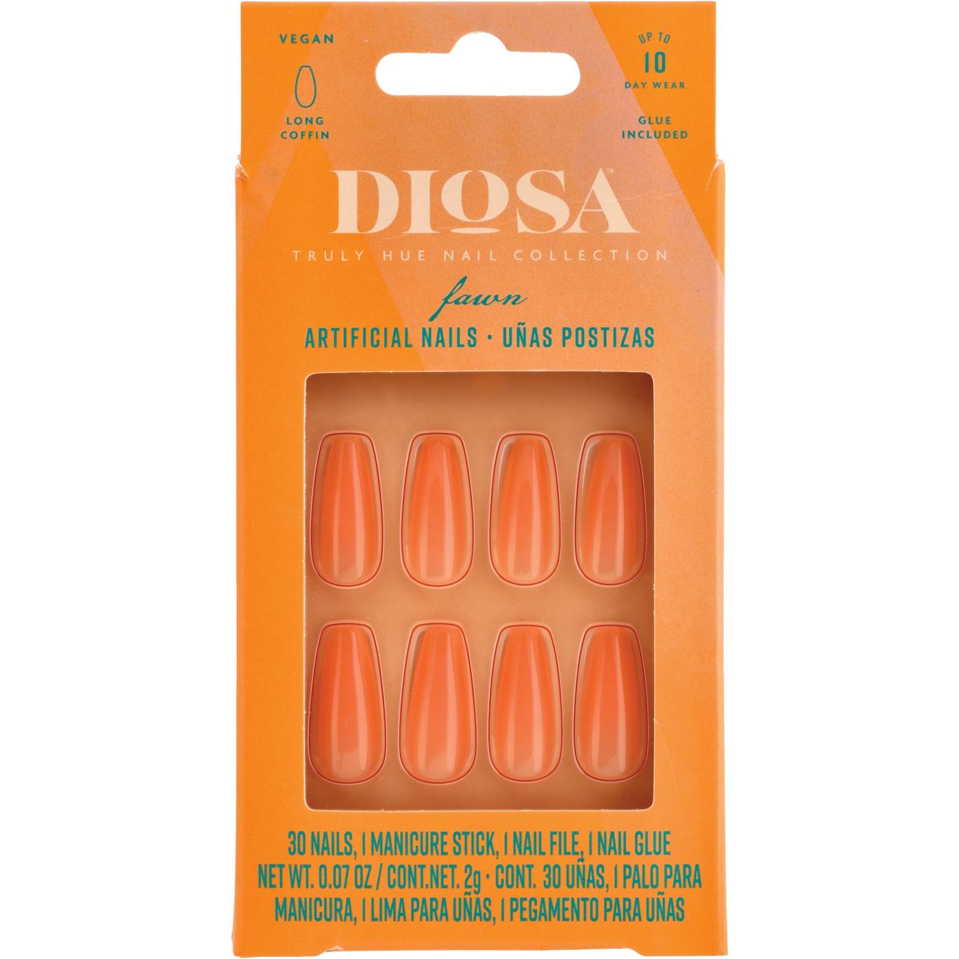 Diosa Long Coffin Artificial Nails – Truly Hue Fawn; image 1 of 7