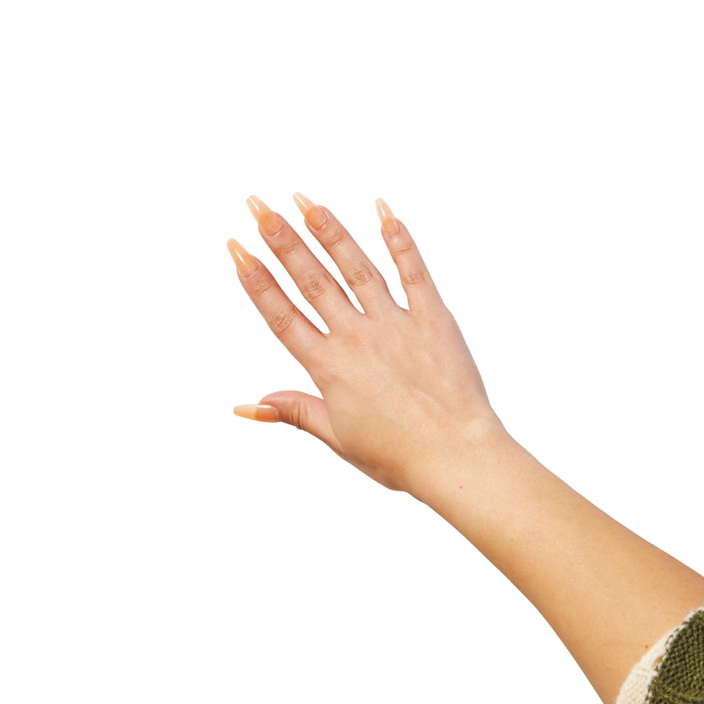 Diosa Long Coffin Artificial Nails – Truly Hue Fawn; image 7 of 7