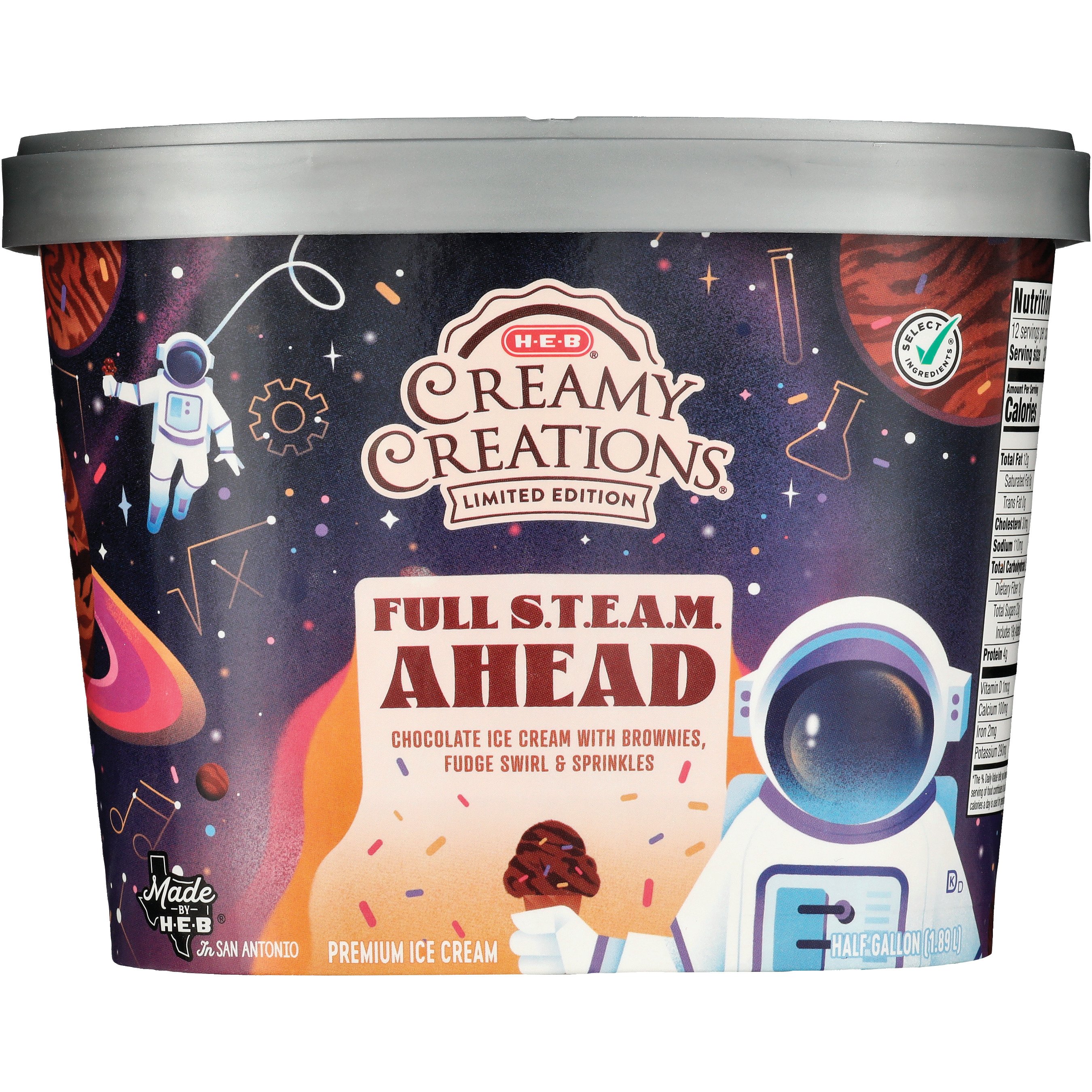 H-E-B Creamy Creations Full STEAM Ahead Ice Cream - Shop Ice Cream At H-E-B