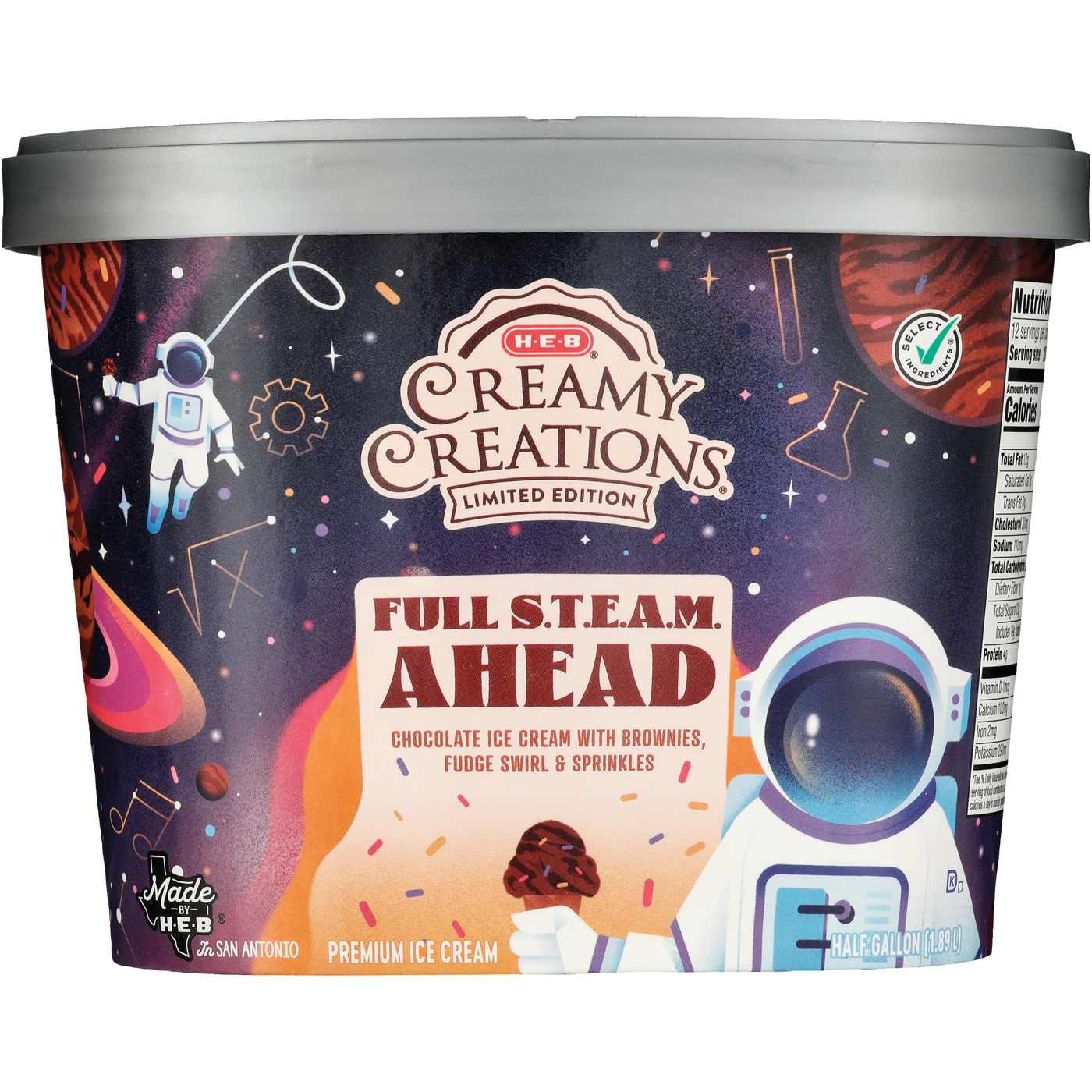 H-E-B Creamy Creations Full STEAM Ahead Ice Cream; image 2 of 2