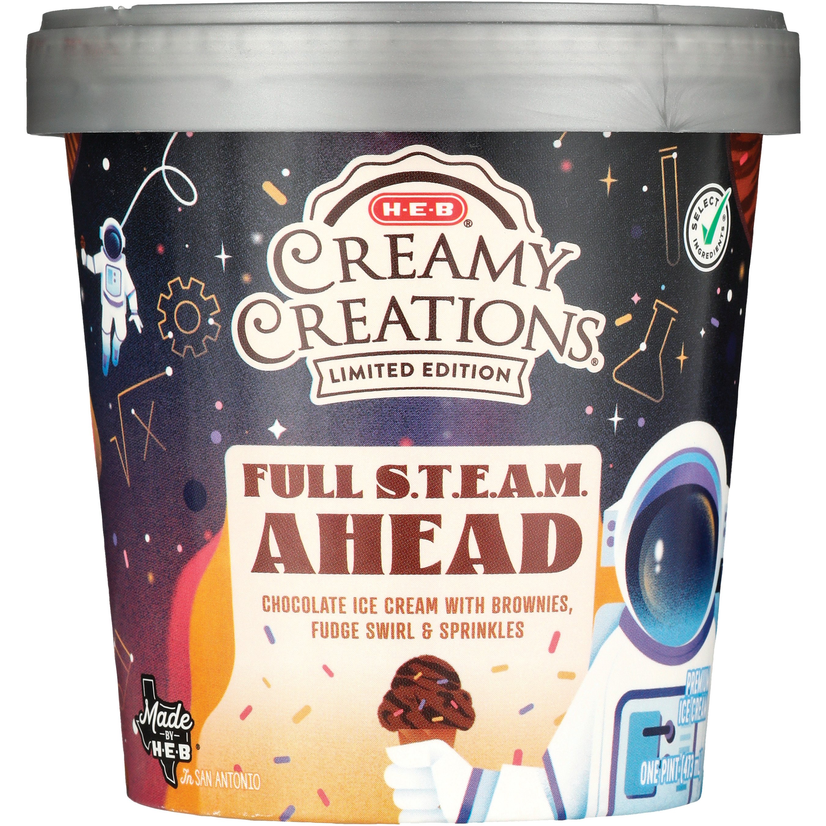 H-E-B Creamy Creations Full STEAM Ahead Ice Cream - Shop Ice Cream At H-E-B