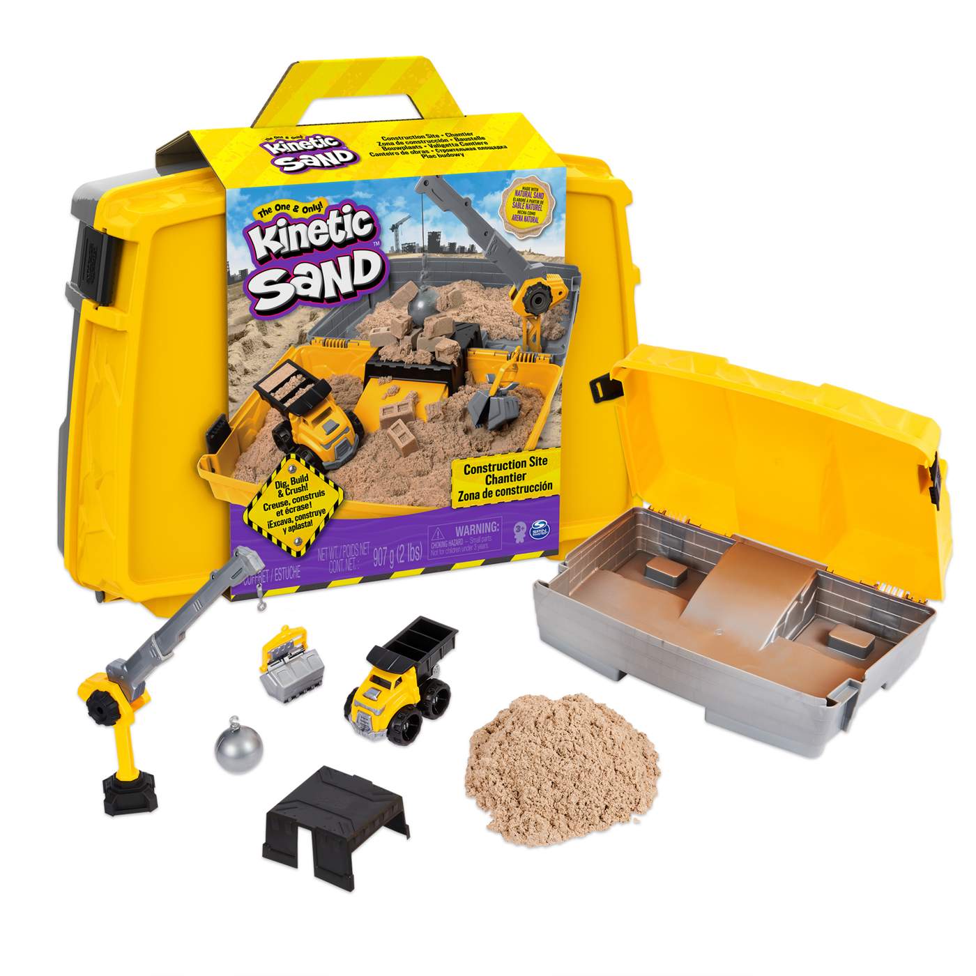 Kinetic Sand Construction Site Playset Shop Yard sandbox toys