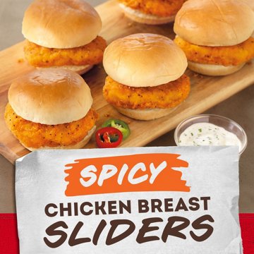 Tyson Frozen Spicy Chicken Breast Sliders, 8 ct