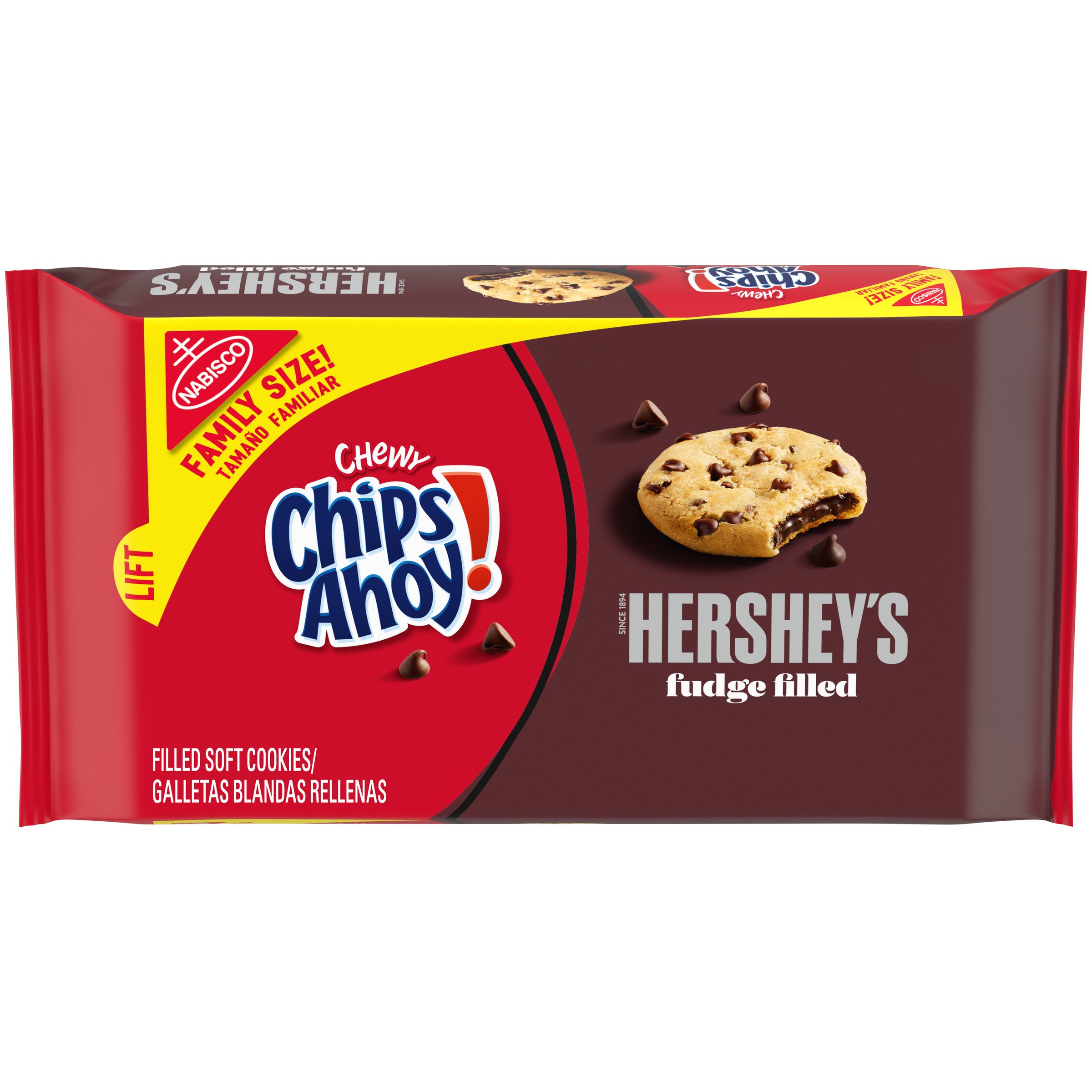 Chips Ahoy! Chewy Hershey'S Fudge Filled Cookies, Family Size - Shop  Cookies At H-E-B