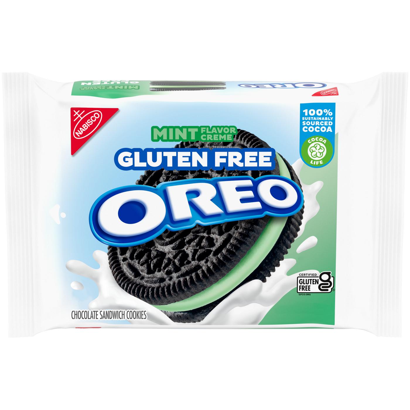 OREO Gluten Free Mint Flavor Creme Chocolate Sandwich Cookies; image 1 of 9