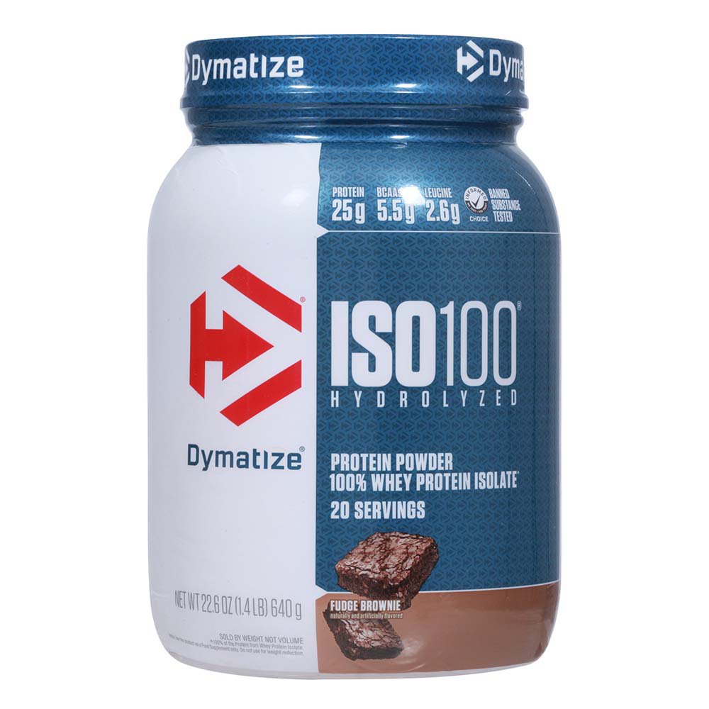 Dymatize ISO100 Hydrolyzed Whey 25g Protein Powder - Fudge Brownie, 22.6 oz