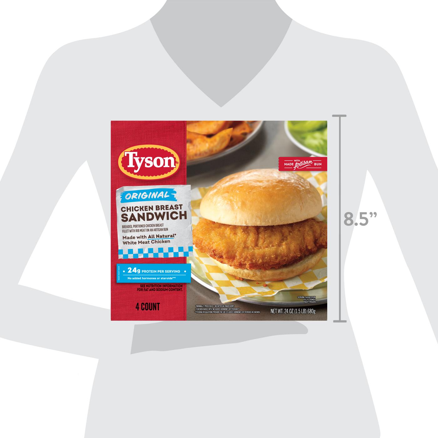 Tyson Original Chicken Breast Frozen Sandwiches; image 8 of 9