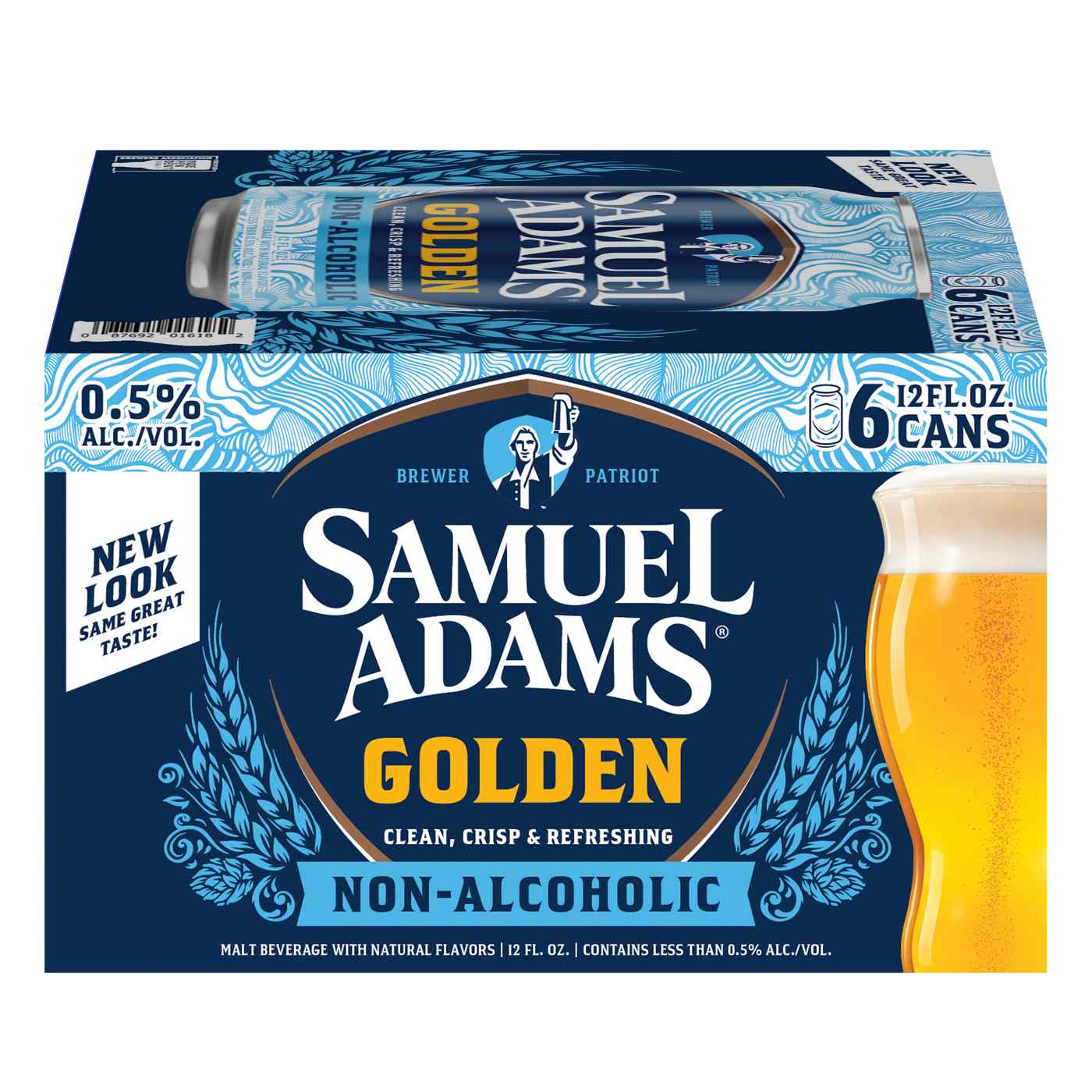 Samuel Adams Non-Alcoholic Gold Rush Golden Beer 6 pk Cans; image 1 of 3