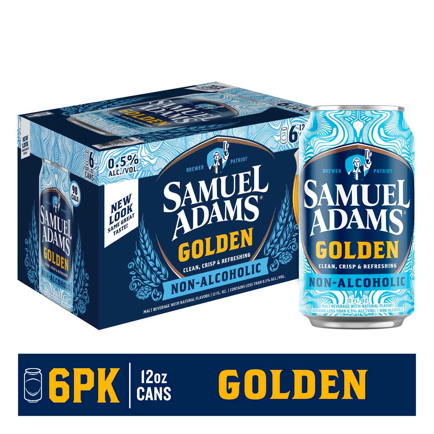 Samuel Adams Non-Alcoholic Gold Rush Golden Beer 6 pk Cans; image 2 of 3