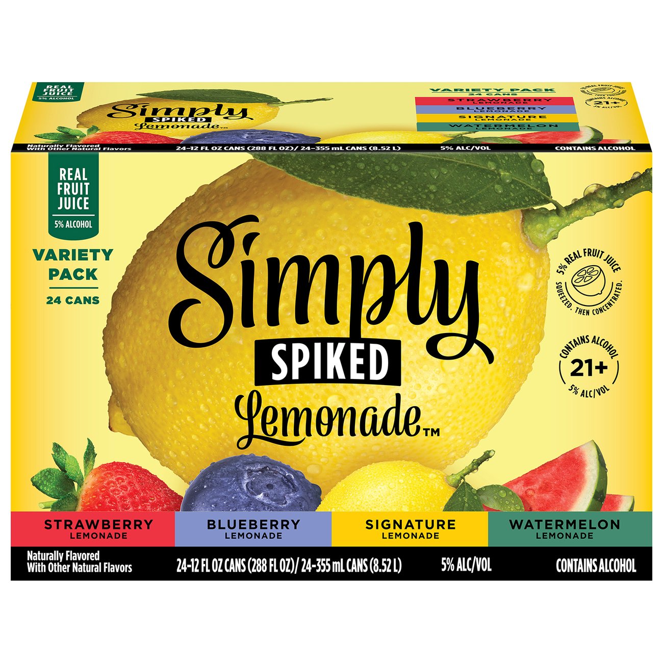 Simply Spiked Lemonade Variety Pack 12 oz Cans Shop Malt beverages