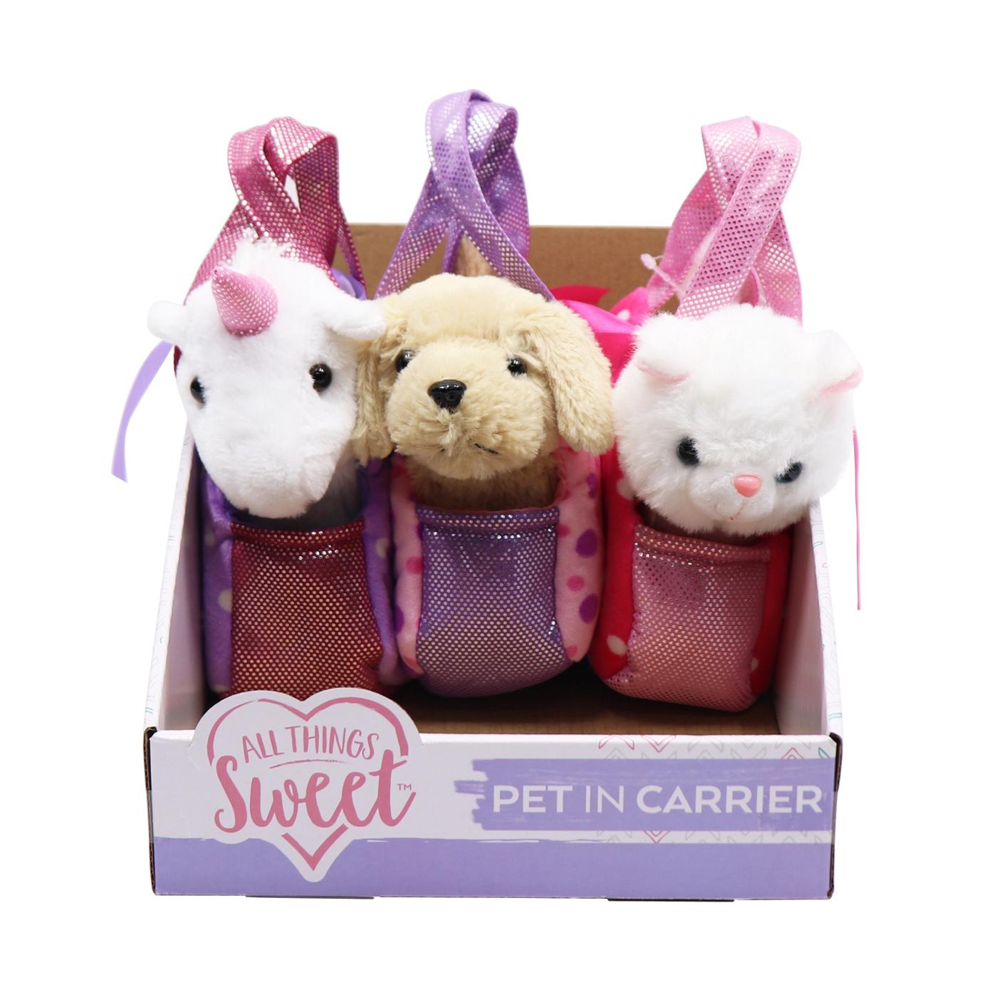 All Things Sweet Unicorn Pet Plush in Bag; image 1 of 2