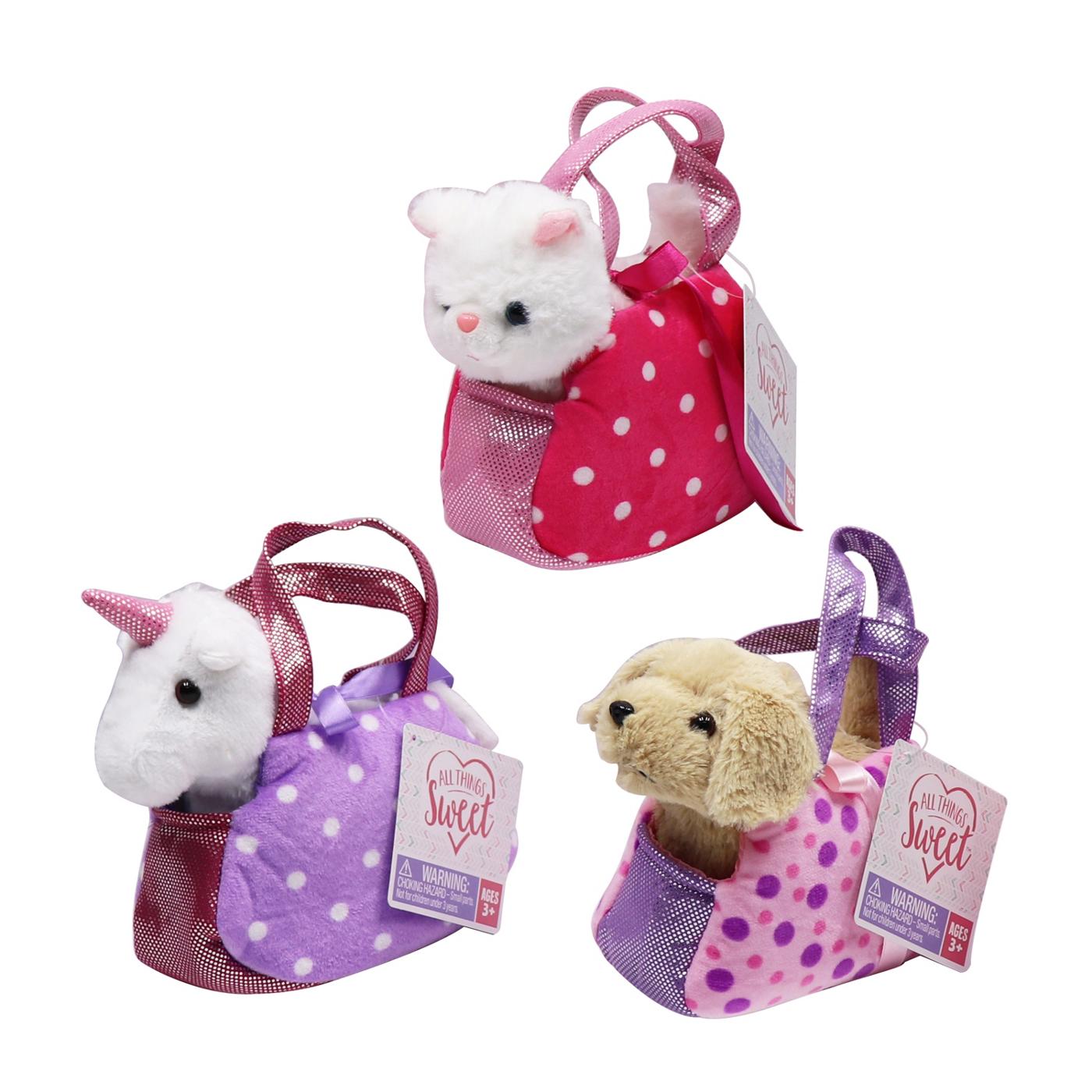 All Things Sweet Unicorn Pet Plush in Bag; image 2 of 2