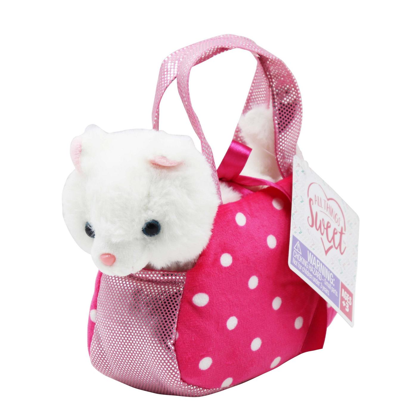 All Things Sweet Kitten Pet Plush in Bag; image 1 of 2