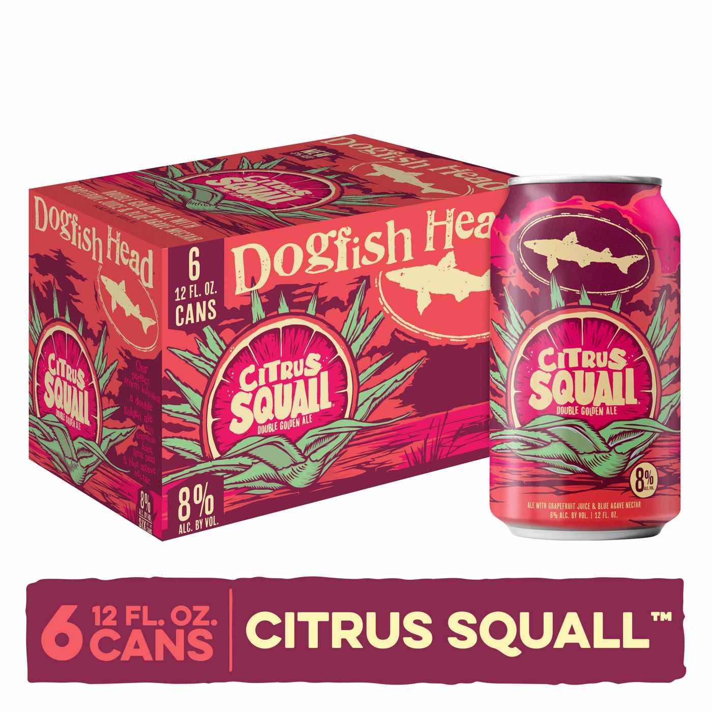 Dogfish Head Citrus Squall Double Golden Ale Beer 6 pk Cans; image 2 of 2