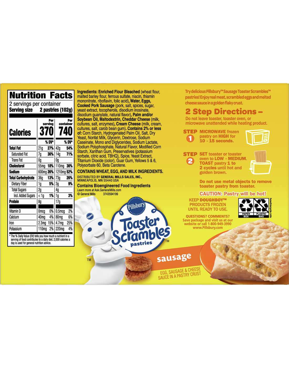 Pillsbury Sausage Toaster Scrambles Shop Desserts & pastries at HEB