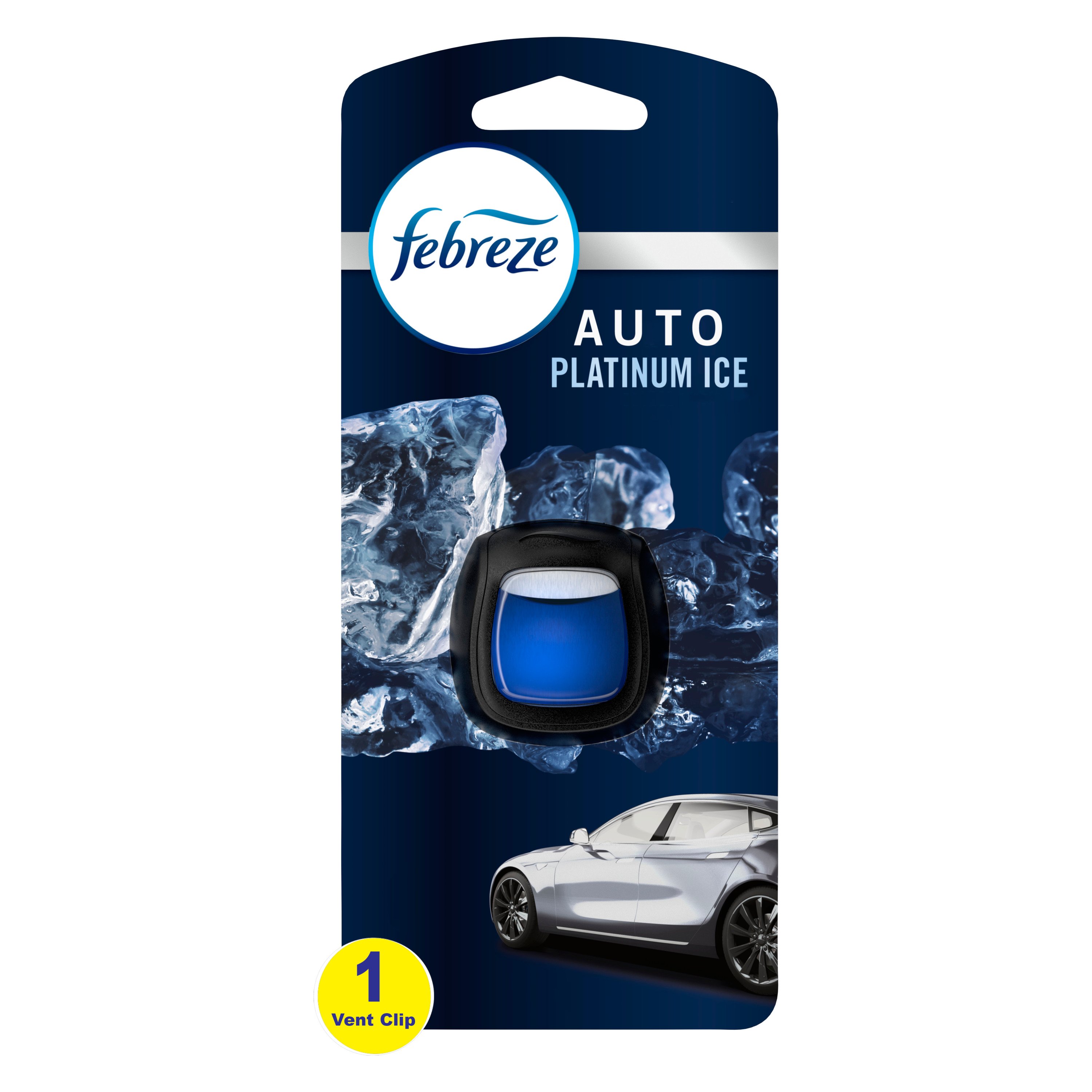 Febreze Auto Vent Clip Air Freshener Platinum Ice Shop Car