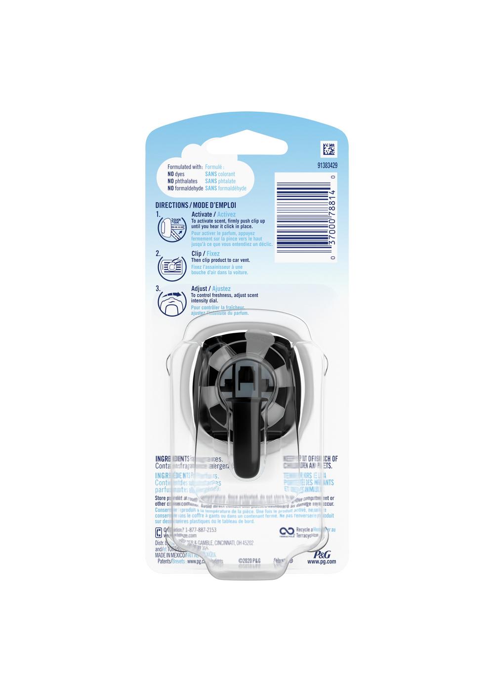 Febreze Auto Vent Clip Air Freshener - Platinum Ice; image 5 of 5