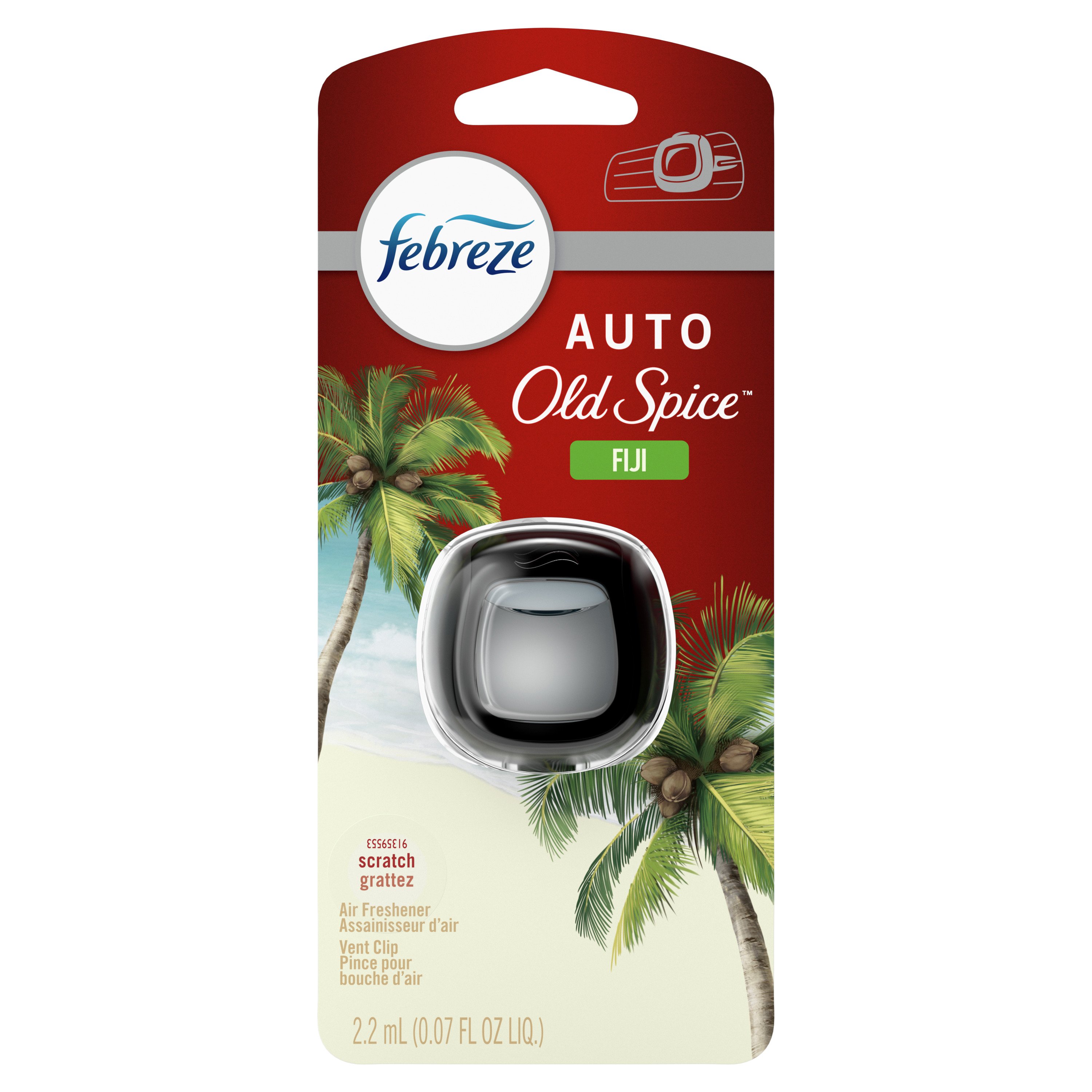 Febreze Auto Vent Clip Air Freshener Old Spice Fiji Shop Car