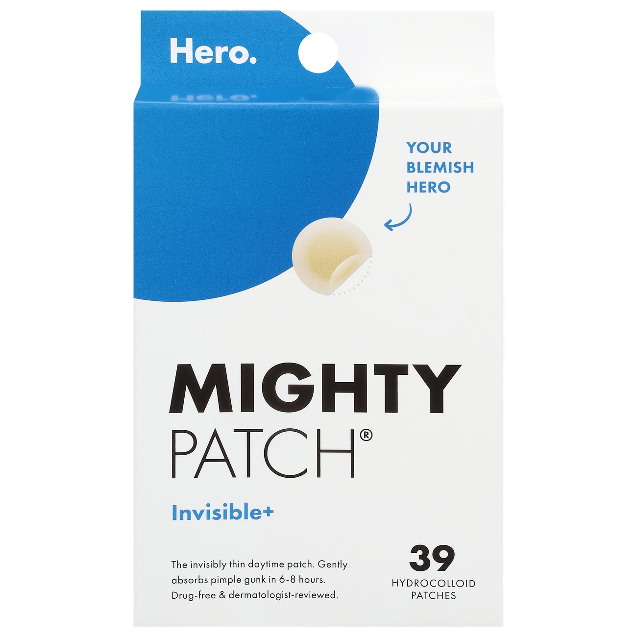Hero Mighty Patch Invisible+ Hydrocolloid Patches - Shop Facial Masks &  Treatments at H-E-B