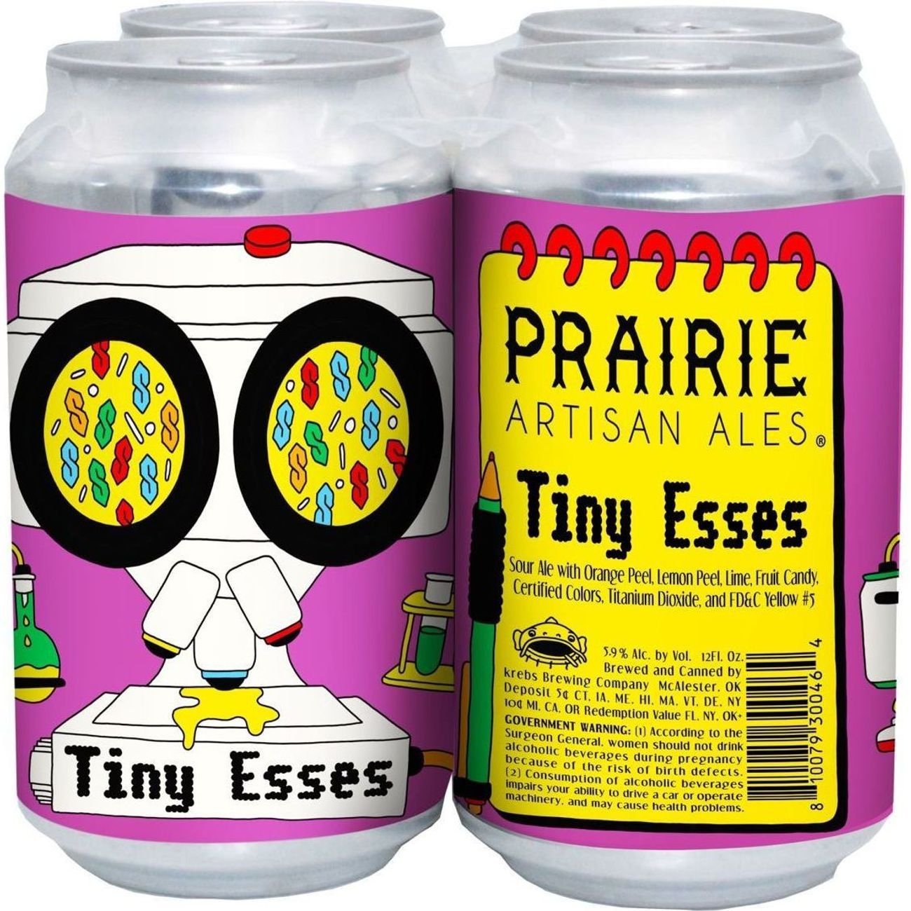 Prarie Artisan Ales Tiny Esses Sour Ale Craft Beer 4 pk Cans, 12 oz