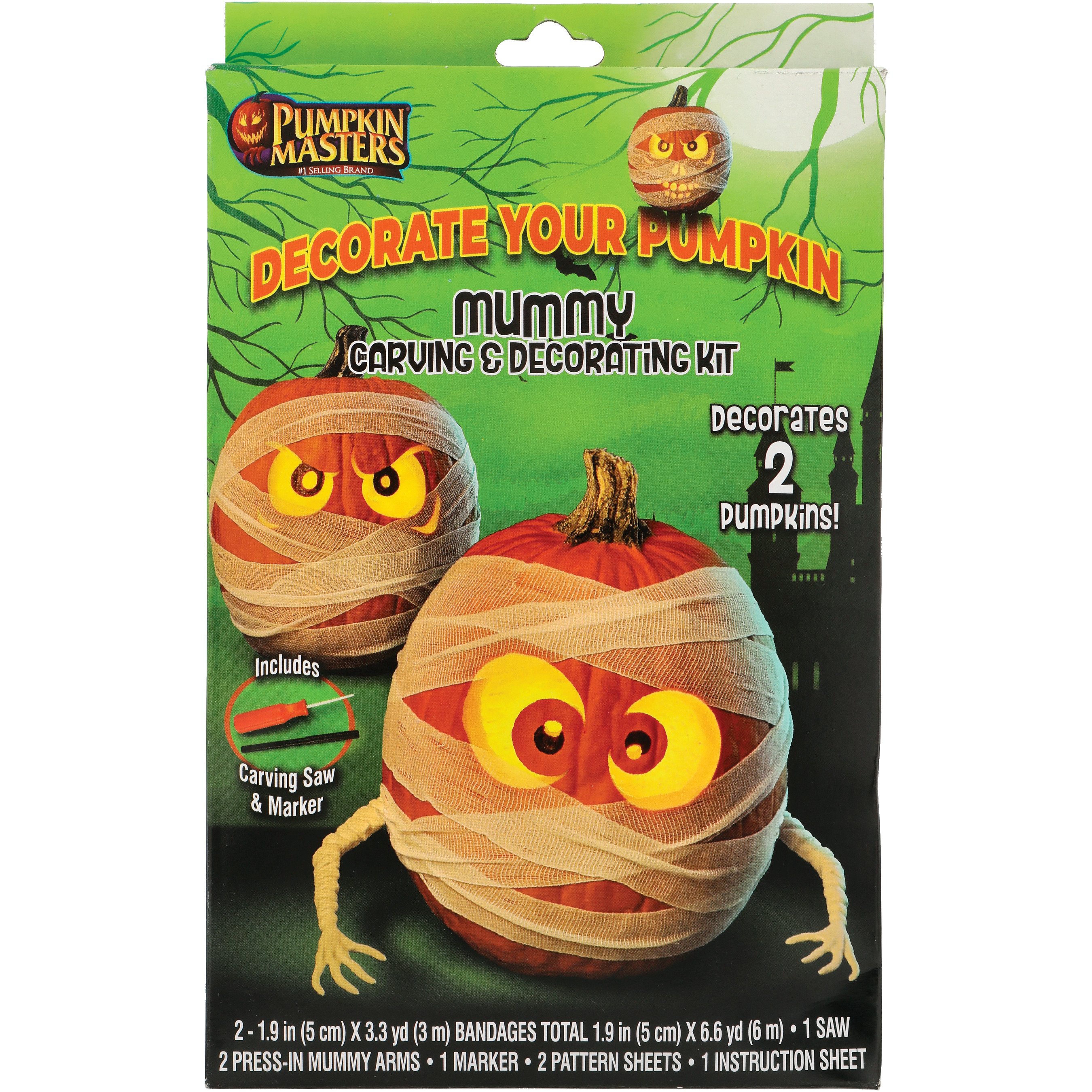 Pumpkin Masters Decorate Your Pumpkin Mummy Carving & Decorating Kit ...