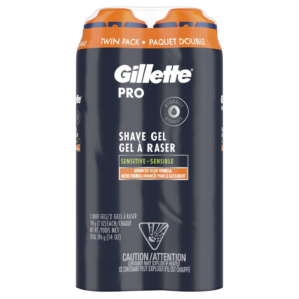 Gillette PRO Shaving Gel for Men Twin Pack Shop Shaving cream at HEB