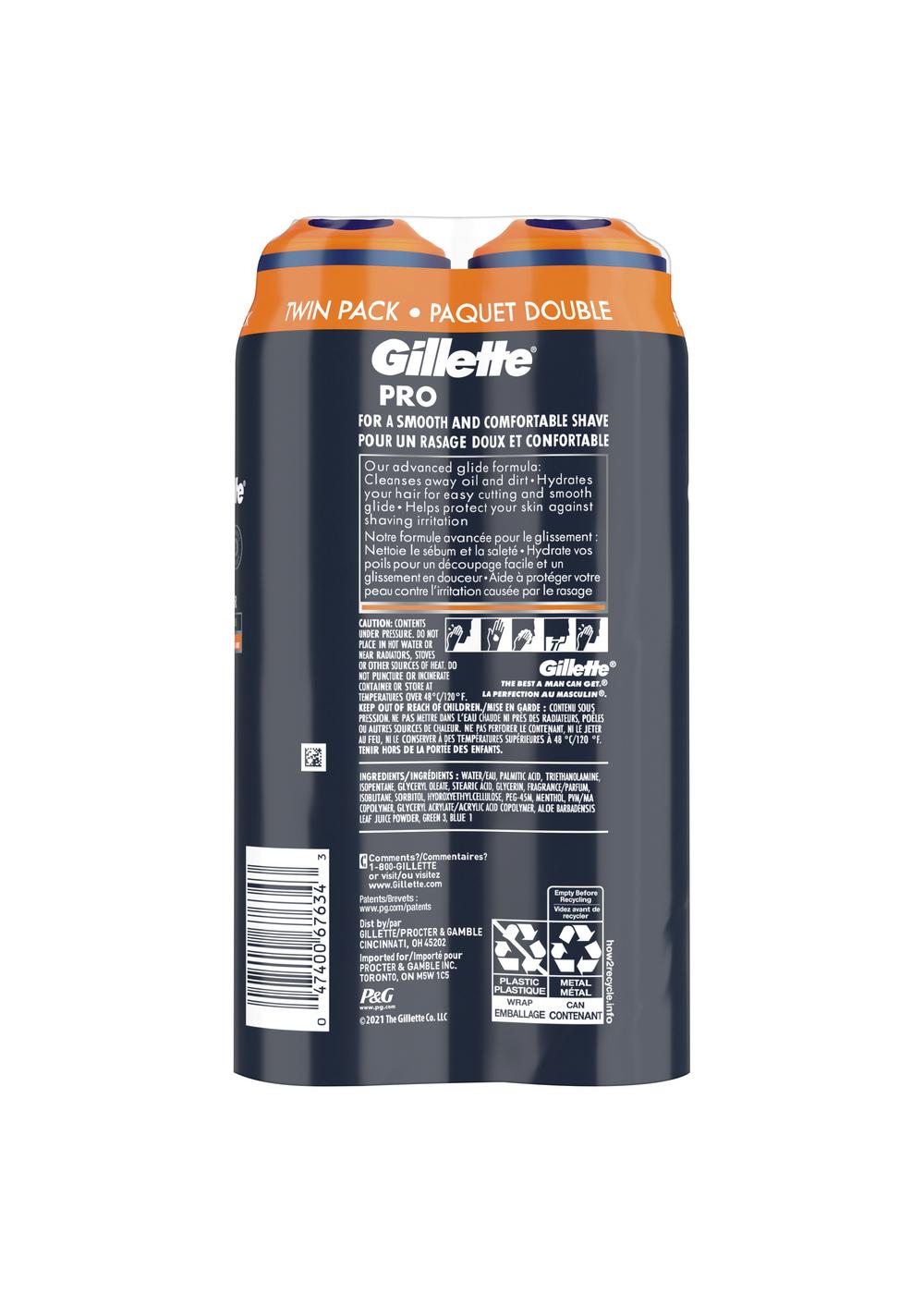 Gillette PRO Shaving Gel for Men Twin Pack; image 7 of 9