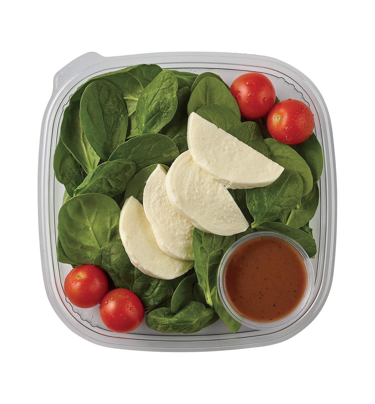 Meal Simple by H-E-B Spinach Caprese Side Salad & Balsamic Vinaigrette; image 1 of 2