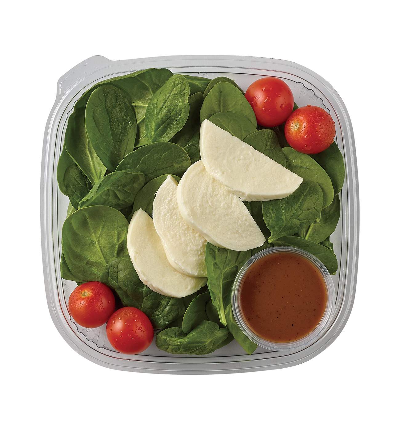 Meal Simple by HEB Spinach Caprese Side Salad & Balsamic Vinaigrette
