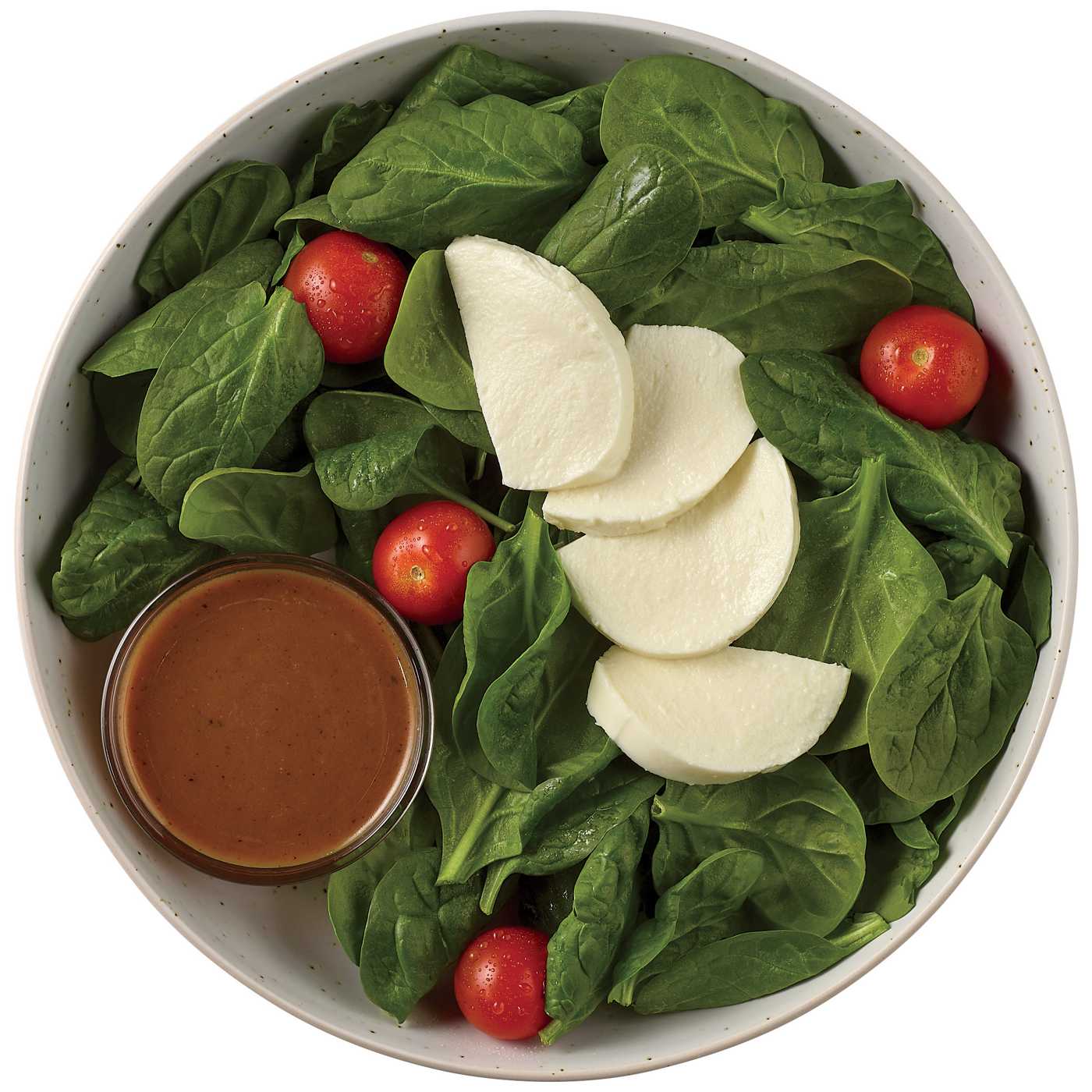 Meal Simple by HEB Spinach Caprese Side Salad & Balsamic Vinaigrette