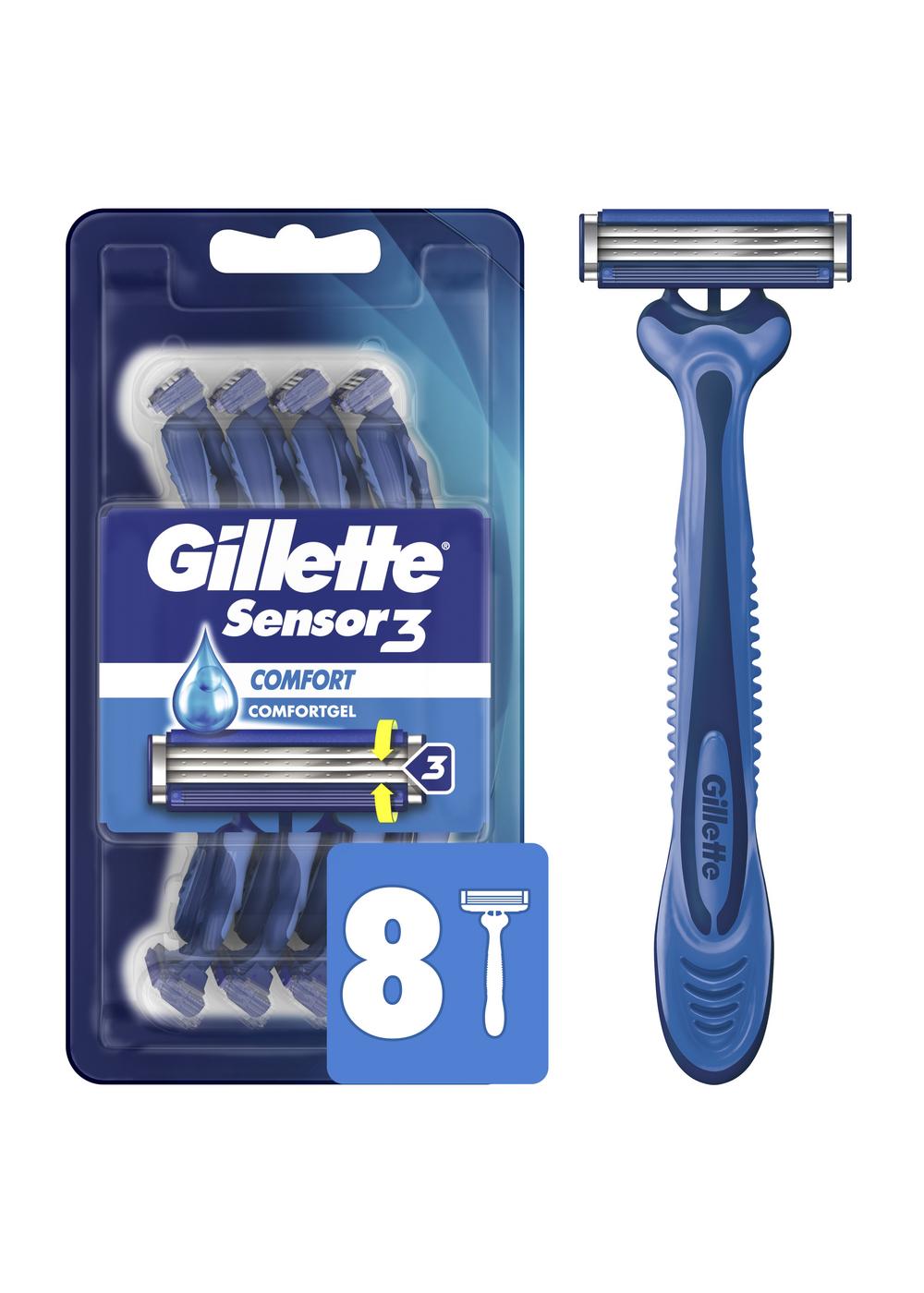 Gillette Sensor3 Men's Disposable Razors; image 8 of 11