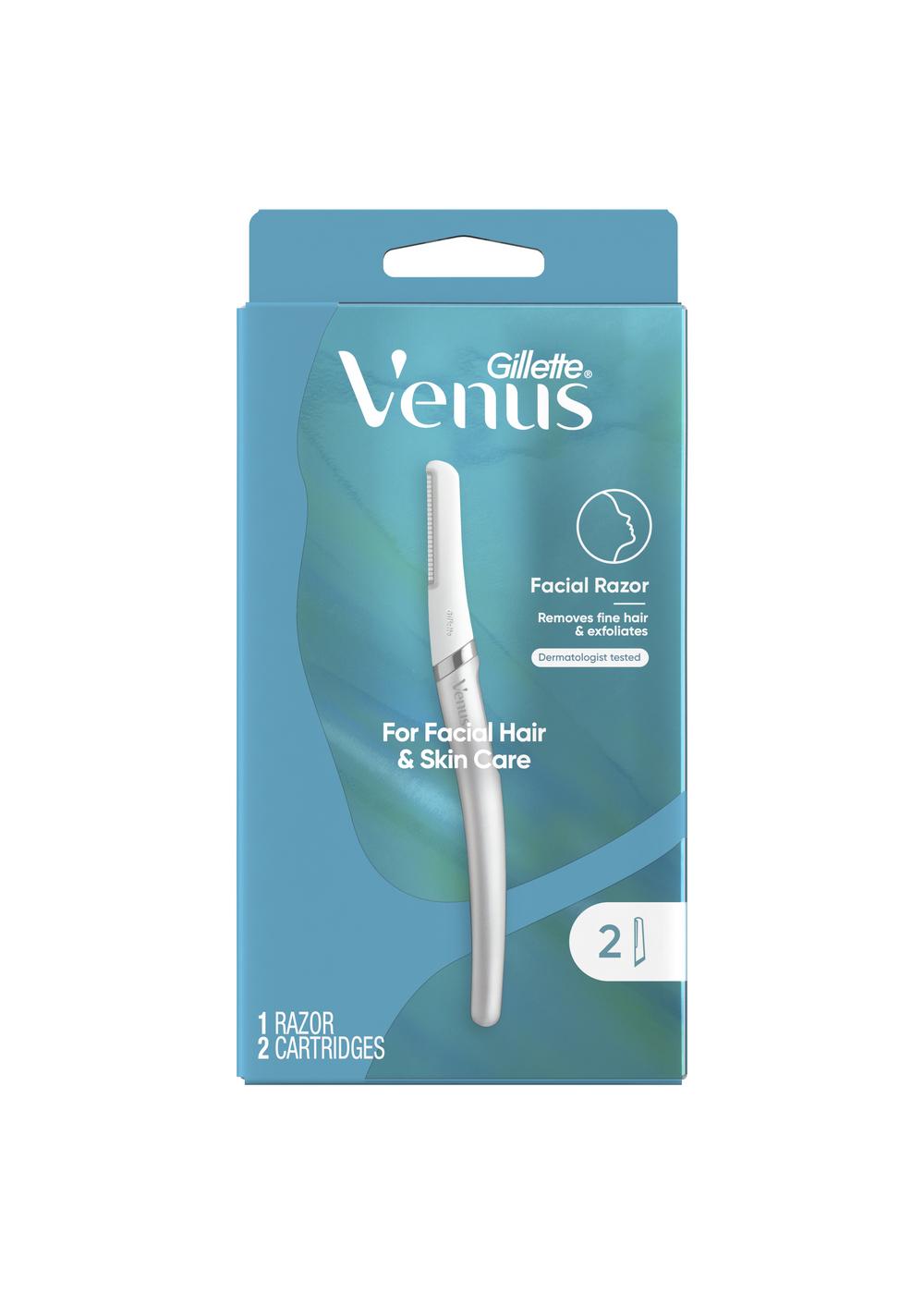 Gillette Venus Facial Razor, Exfoliating Dermaplaning Tool for Face with 2  Blade Refills - Shop Razors & Blades at H-E-B