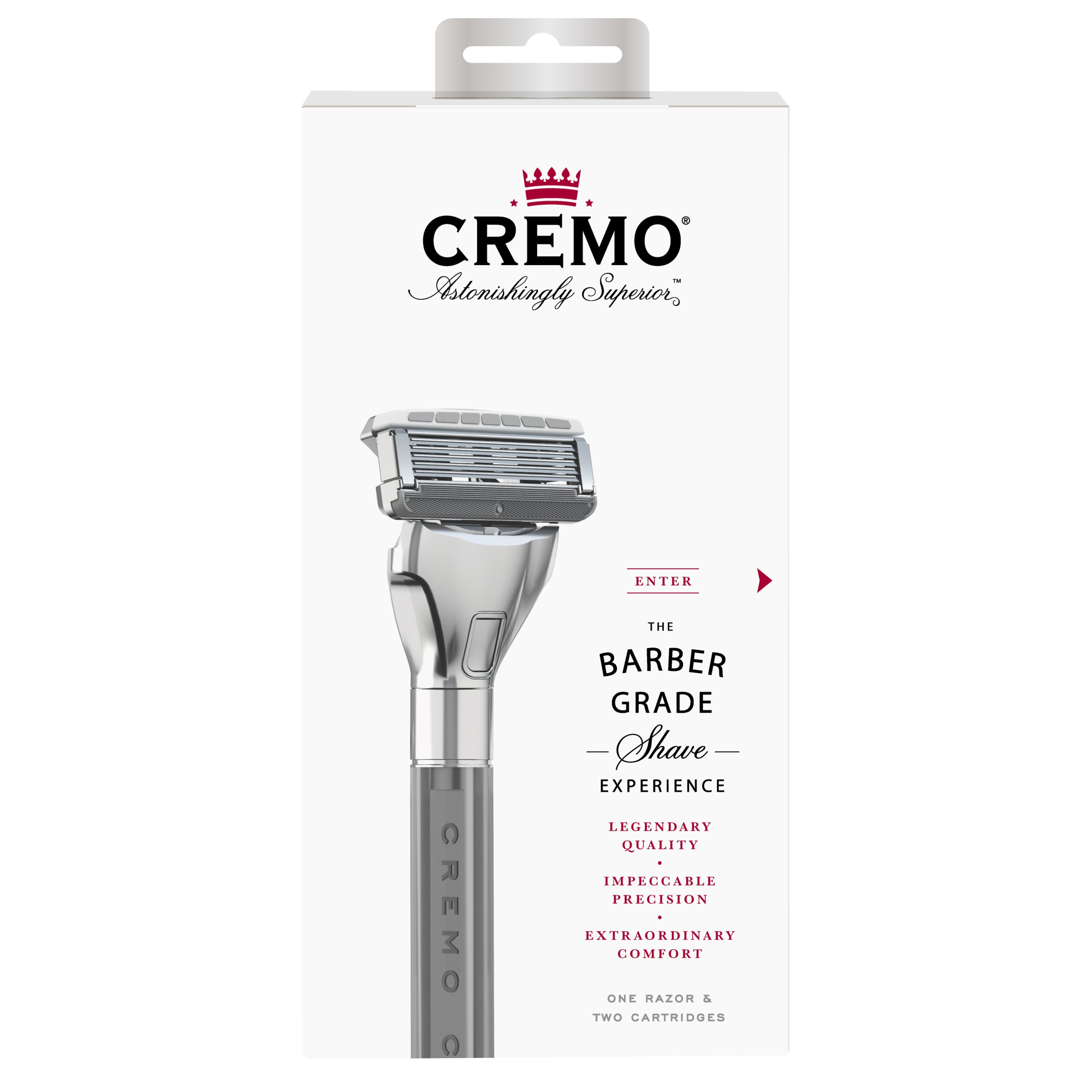 Cremo Barber Grade Razor + 2 Blade Refills Shop Razors & blades at HEB