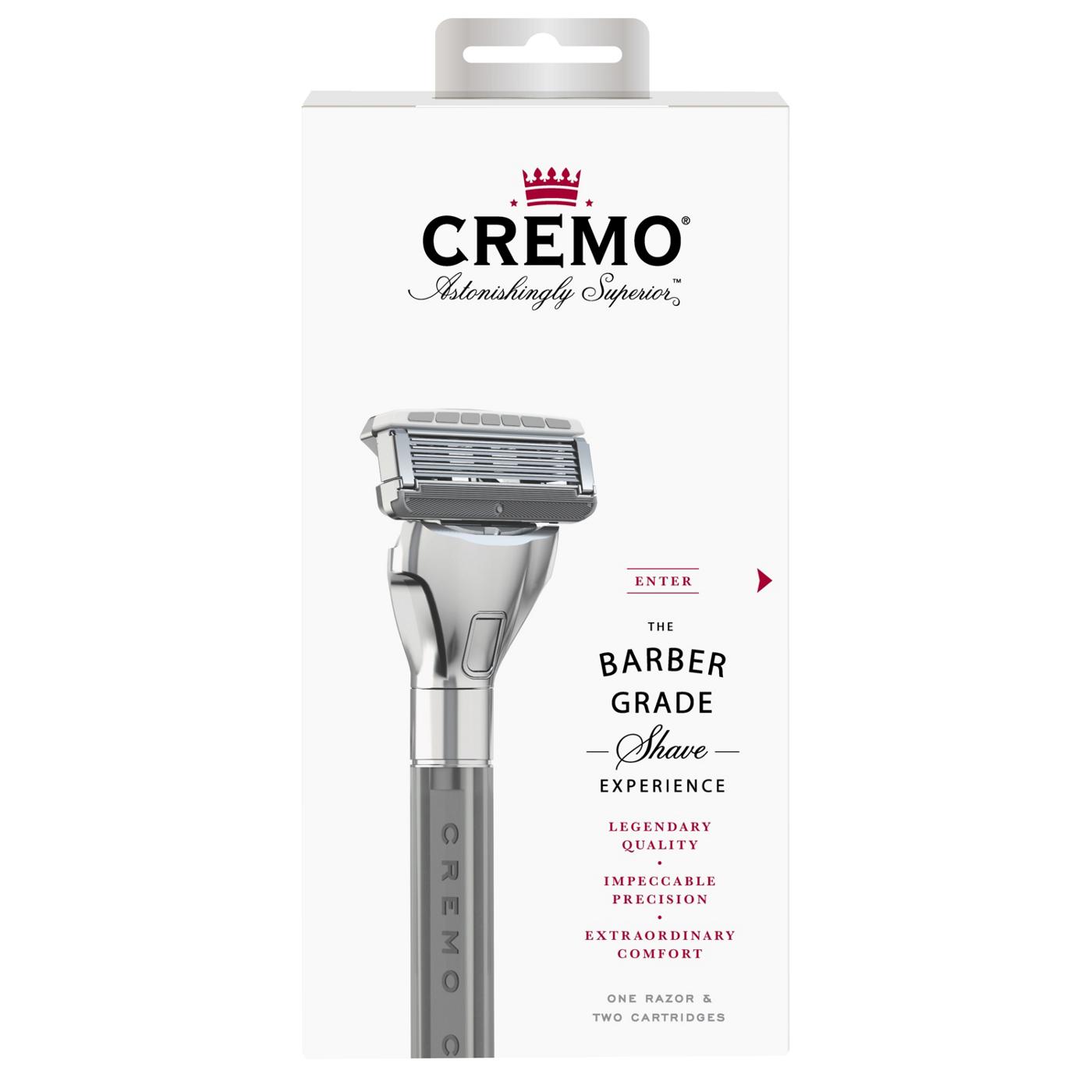 Cremo Barber Grade Razor + 2 Blade Refills; image 1 of 10