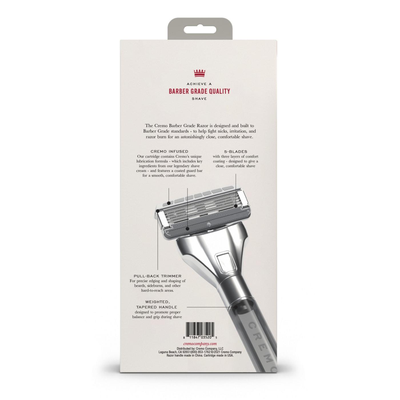 Cremo Barber Grade Razor + 2 Blade Refills; image 3 of 10