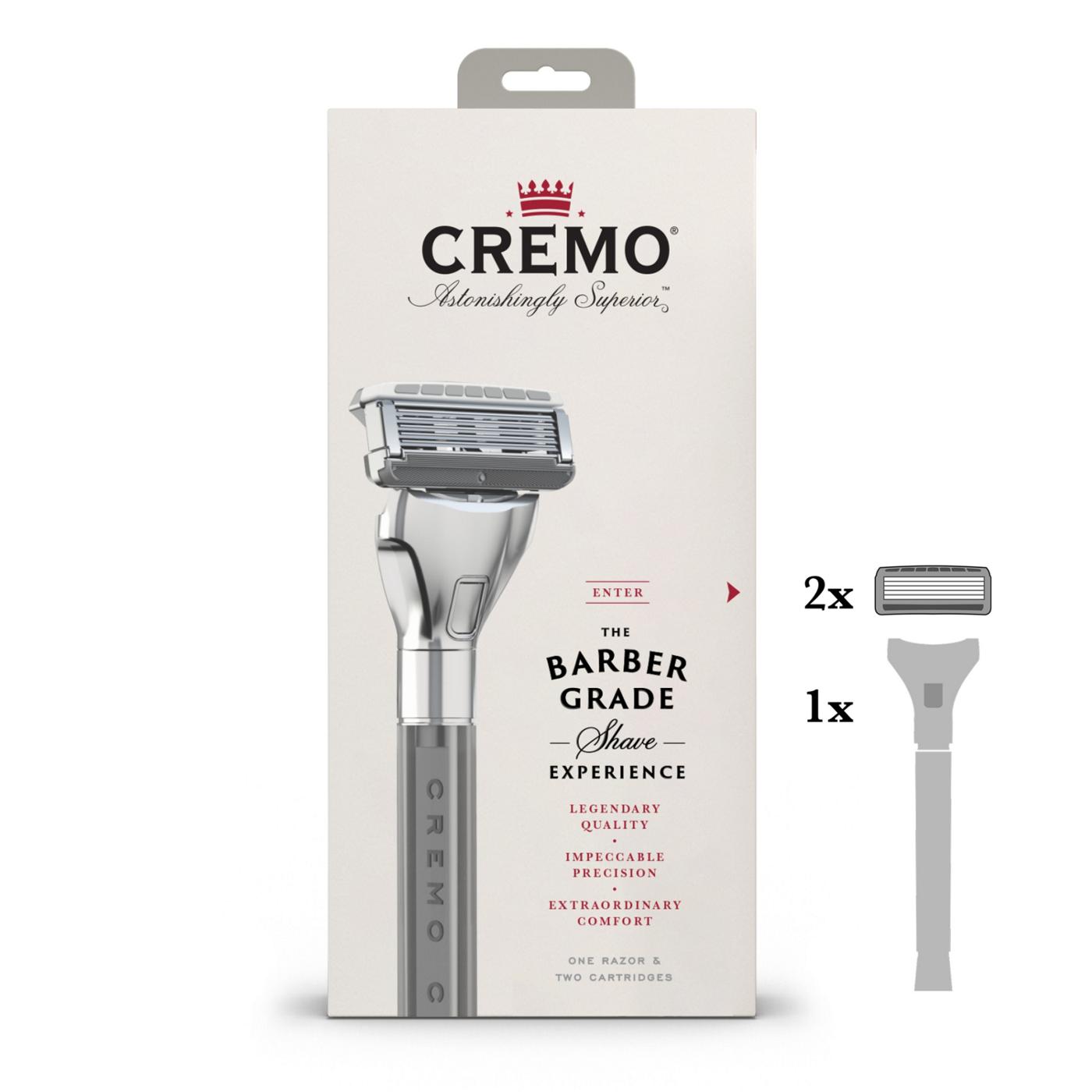 Cremo Barber Grade Razor + 2 Blade Refills; image 10 of 10