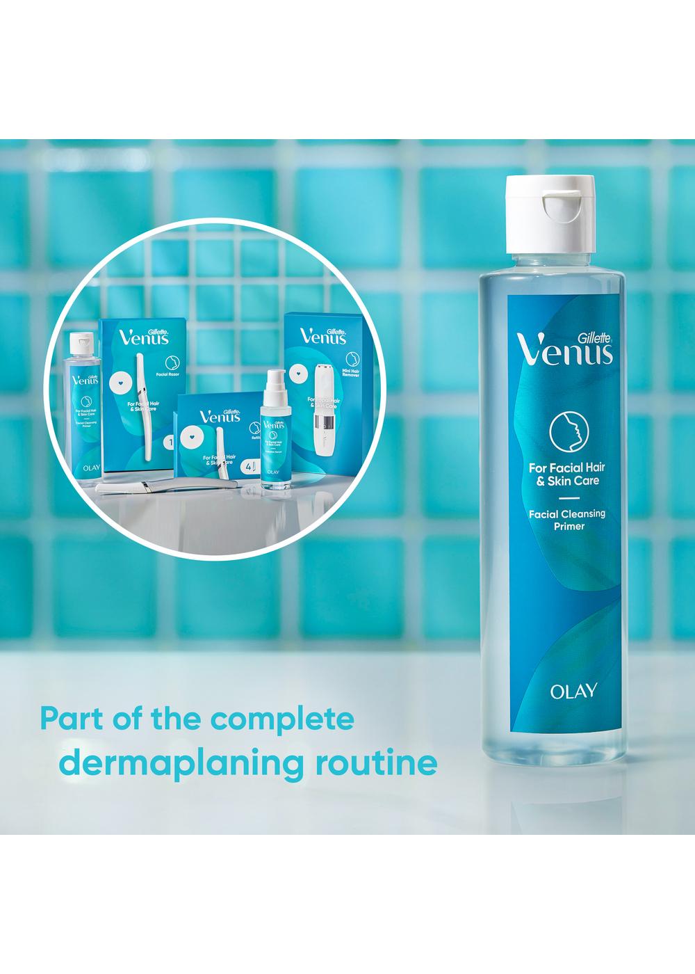 Gillette Venus for Facial Hair & Skin Care Cleansing Primer for Dermaplane Prep; image 6 of 10