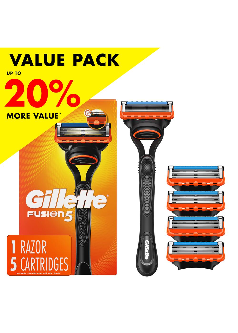 Gillette Fusion5 Men’s Razor Handle + 5 Blade Refills; image 6 of 10