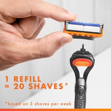 Gillette Fusion5 Shaving Razor + 5 Blade Refills for Men