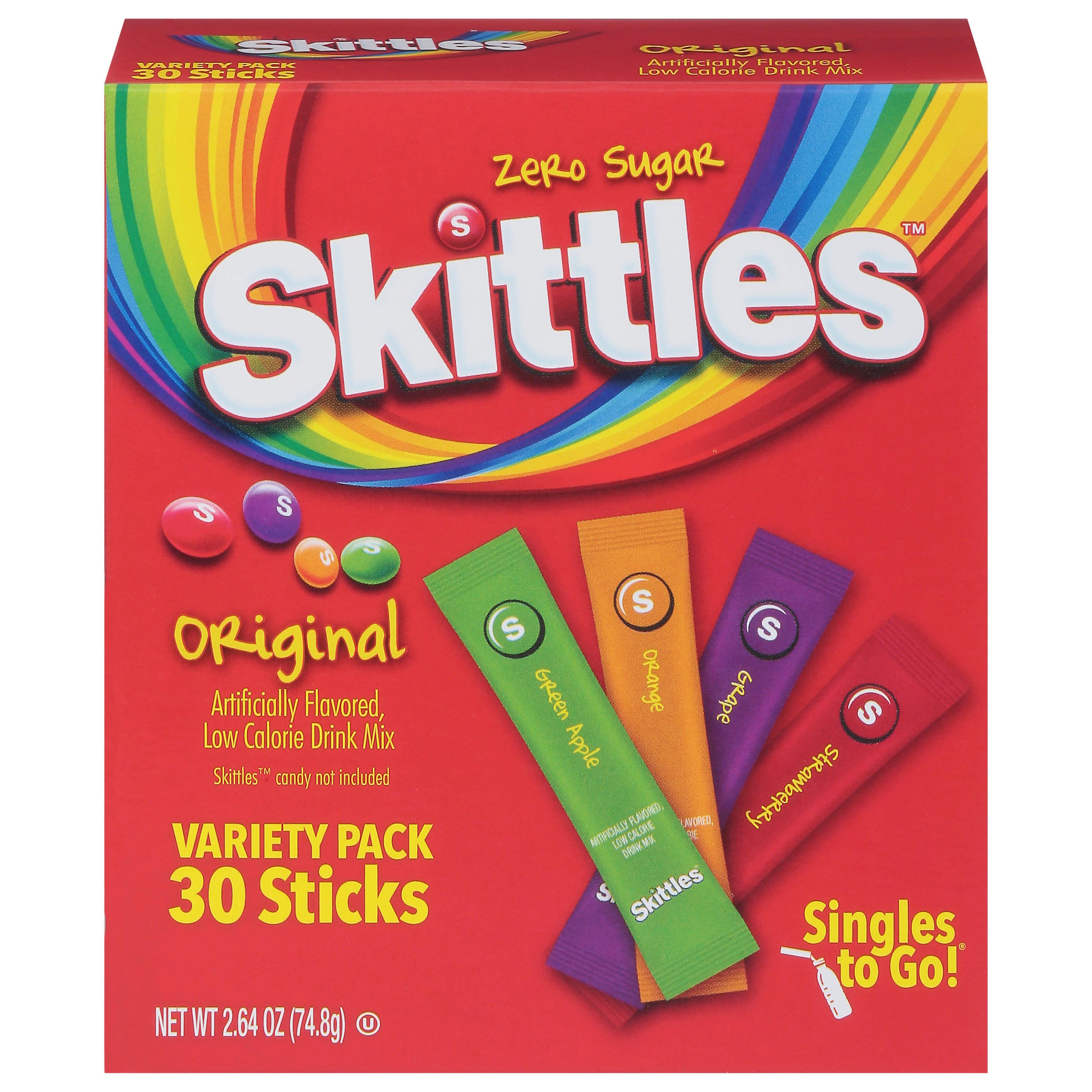 Skittles Zero Sugar Singles to Go Variety Pack Shop Mixes & flavor