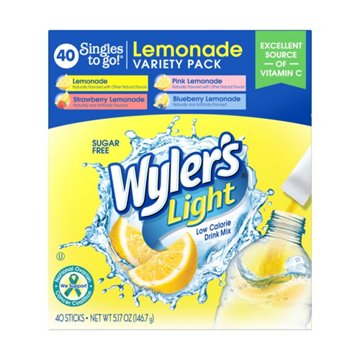 Wyler's Light Singles to Go! Drink Sticks - Lemonade Variety Pack, 40 ct