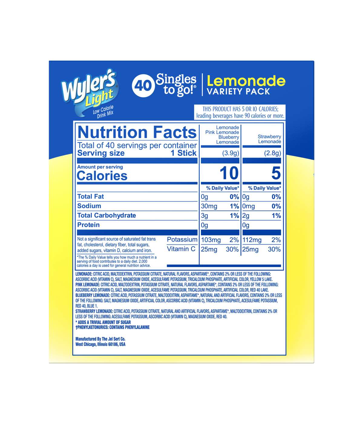 Wyler's Light Singles-To-Go Sugar Free Drink Mix – Lemonade Variety Pack; image 2 of 4